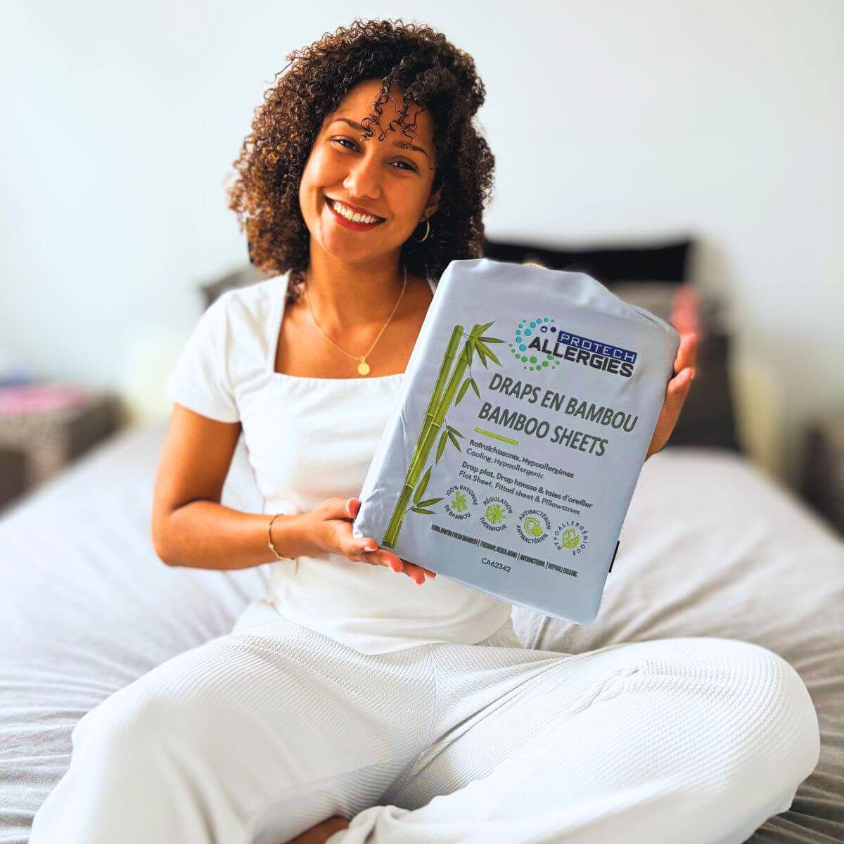 Draps 100% Bambou Biologique - Bleu - Image 5